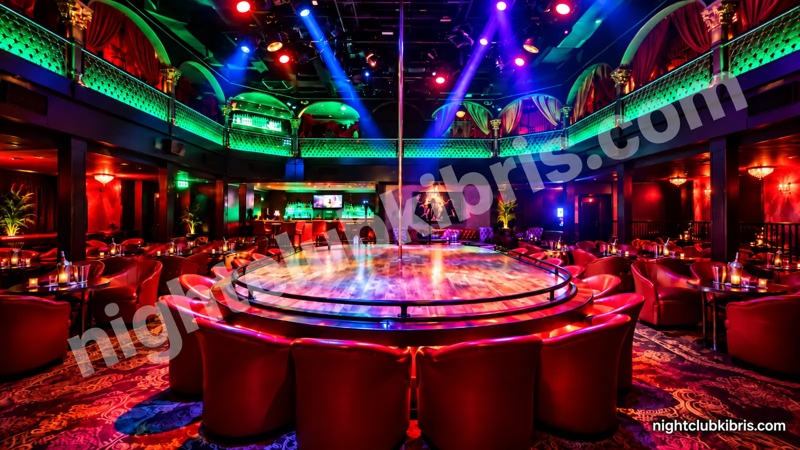 Rio Night Club Kıbrıs Alayköy iç mekân ve sahne görünümü